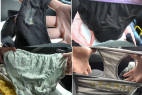 〇学生の部活合宿の荷物から汚パンツ発見！⑤９枚ゲット～！クロッチの毛玉ちゃん♡