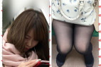 どどどどどんだけ美脚やねんwな黒タイツOLのパンティ