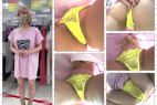 【巨乳激カワギャル店員】国宝級!!激カワショップ定員③ 透けた激エロ派手Tバックがズレておマ●コが丸見え!ブラもパンツもサイズが