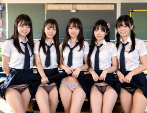 みんなでパンツを見せてくれる女の子たち