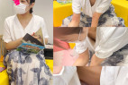 【胸ちら/乳首】子育てママ社員のパフィーニップル乳首丸見え