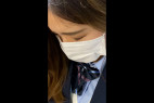 【乗車記録40】クール美形女子校生…純白パンティがシミまみれ