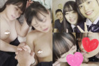 ④衝撃動画☆自宅ベッドにJK2人がオジサン連れ込んで3Pしてた【妹シリーズ最終回】