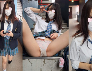 【合計収録時間30分超】神JK。毎朝エレベーターで盗撮してる青制服女子に手を引っ張られて、、