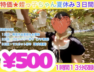 【特価★姪っ子ちゃん夏休み3日間】大好きなフルーツ狩り満喫〜車内悪戯・四つん這いでもイキまくり〜