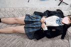 (全顔出60分)Gカップ可愛いJKをじっくり身体観察してから麗ピンクスジマンの中に臭い精液を大量注入