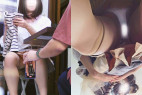 同業者パンチラ 清楚お姉さまは派手パンティーがお好き? 2アングルで
