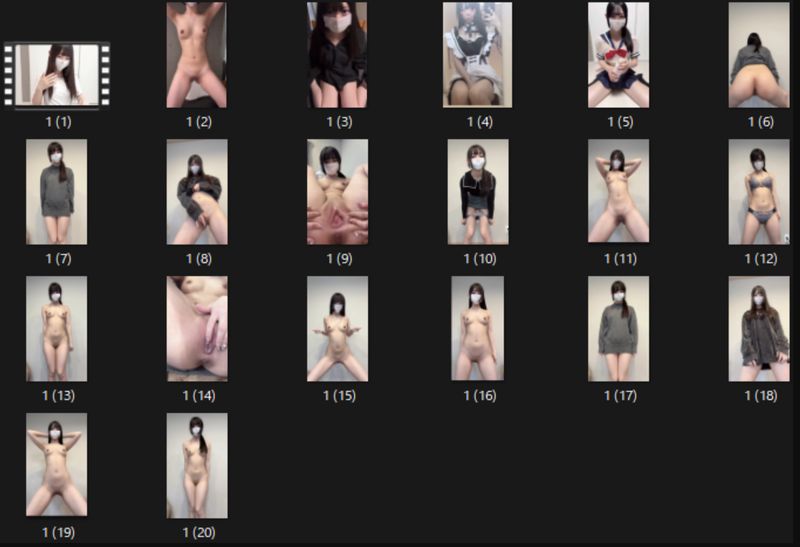 【無修正】SSS級スレンダー美女がディルドでイキまくり『動画20本まとめ』
