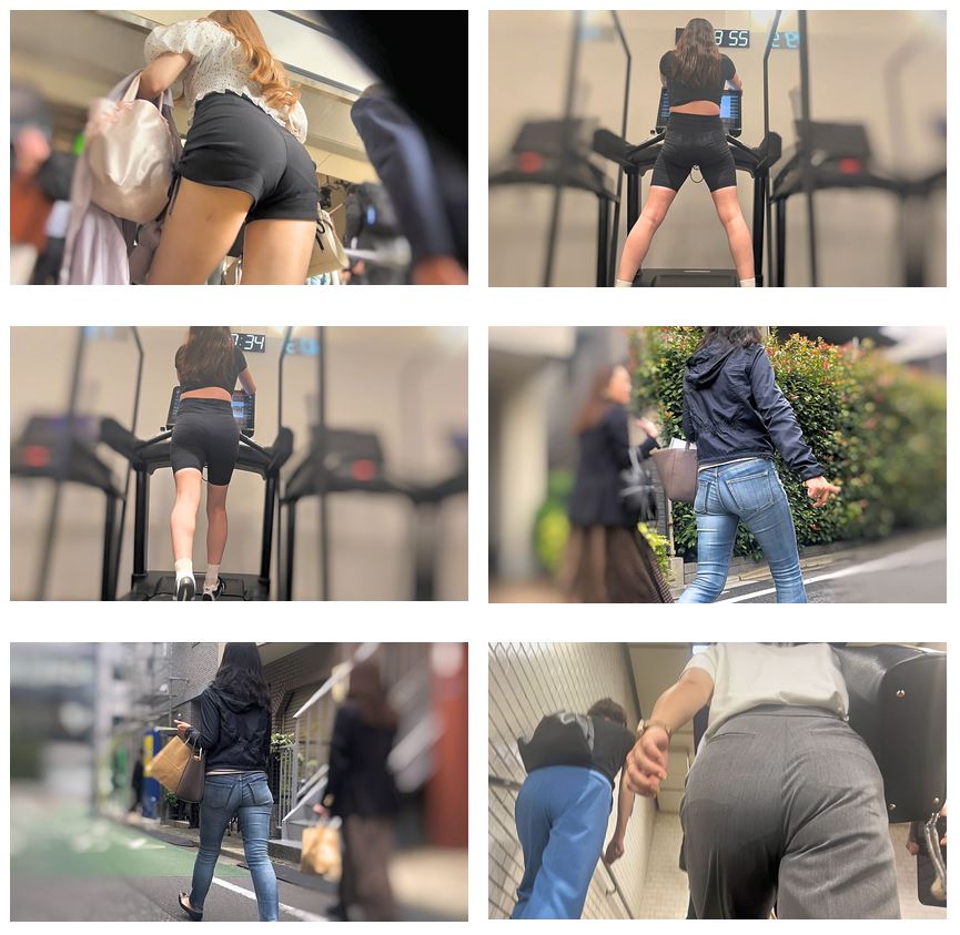 【再販】超Sクラスのショートパンツ美尻を下から堪能！潤いたっぷりの色白美ボディから美尻を突き出し食い込みで♂を挑発!